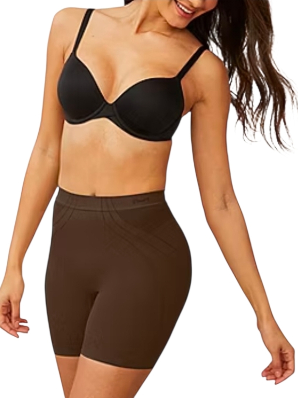Maidenform High Waist Seamless Shaping Shorts Tummy Control Brown NWT XXL